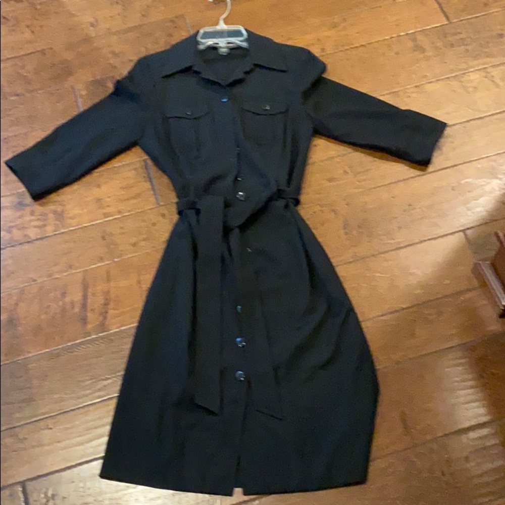 Banana Republic Classic Black Shirtwaist Dress